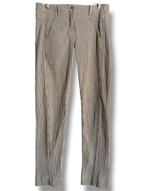 Annette Gortz Textured Slim Trouser Gray Cream Size 34 US 8